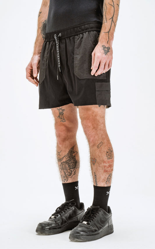 SHORT GURU [ NEGRO - GRIS ]