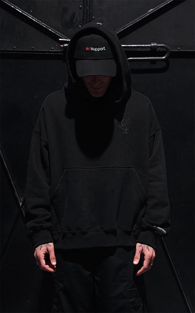 Hoodie Fusión Lx. [ Negro ]