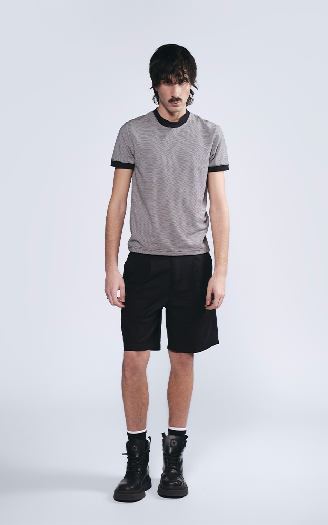 Remera Daily Tee [ Rayado Negro ]