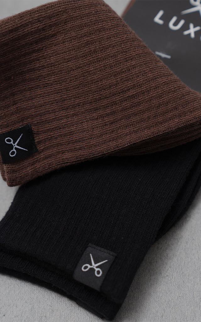 Medias P.M. Pack x 2 [ Negro - chocolate ]