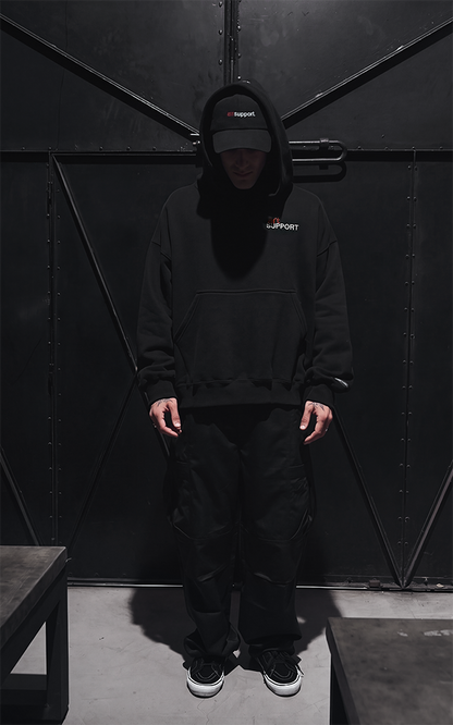 Hoodie Art Support [ Negro ]