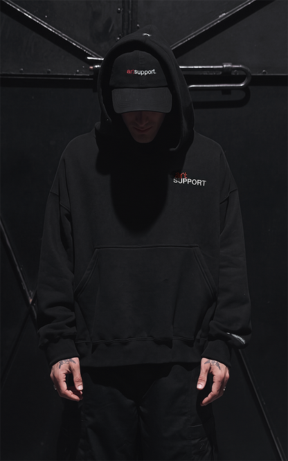 Hoodie Art Support [ Negro ]