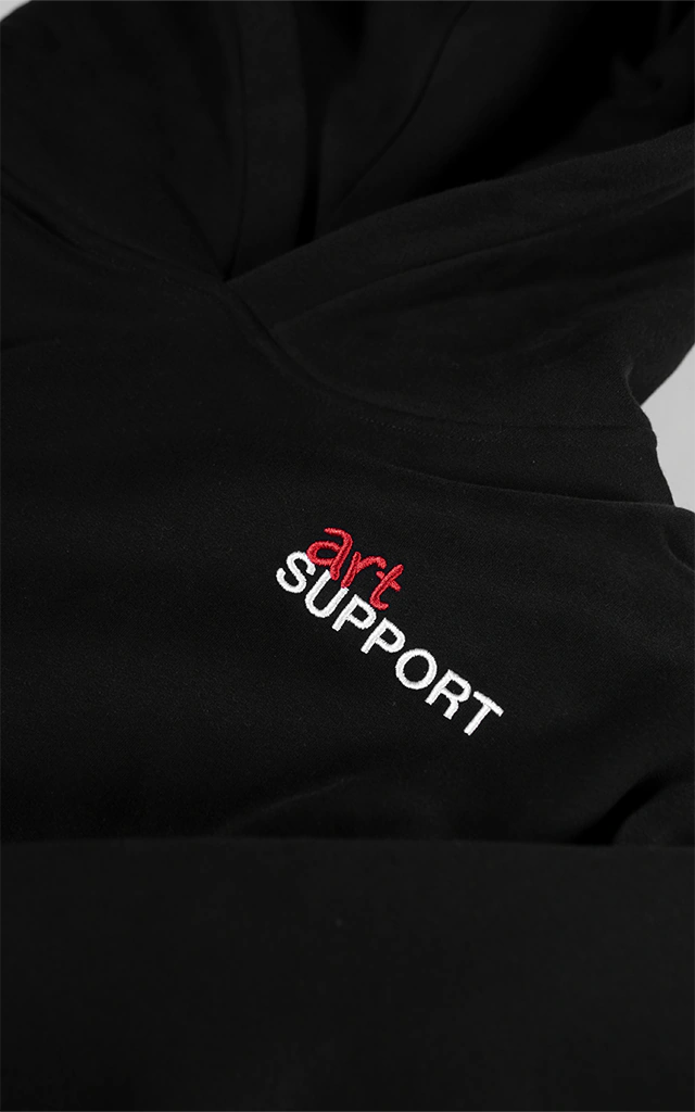Hoodie Art Support [ Negro ]