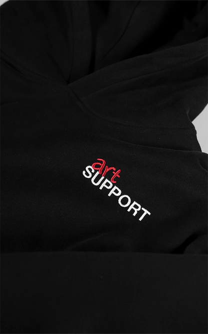 Hoodie Art Support [ Negro ]