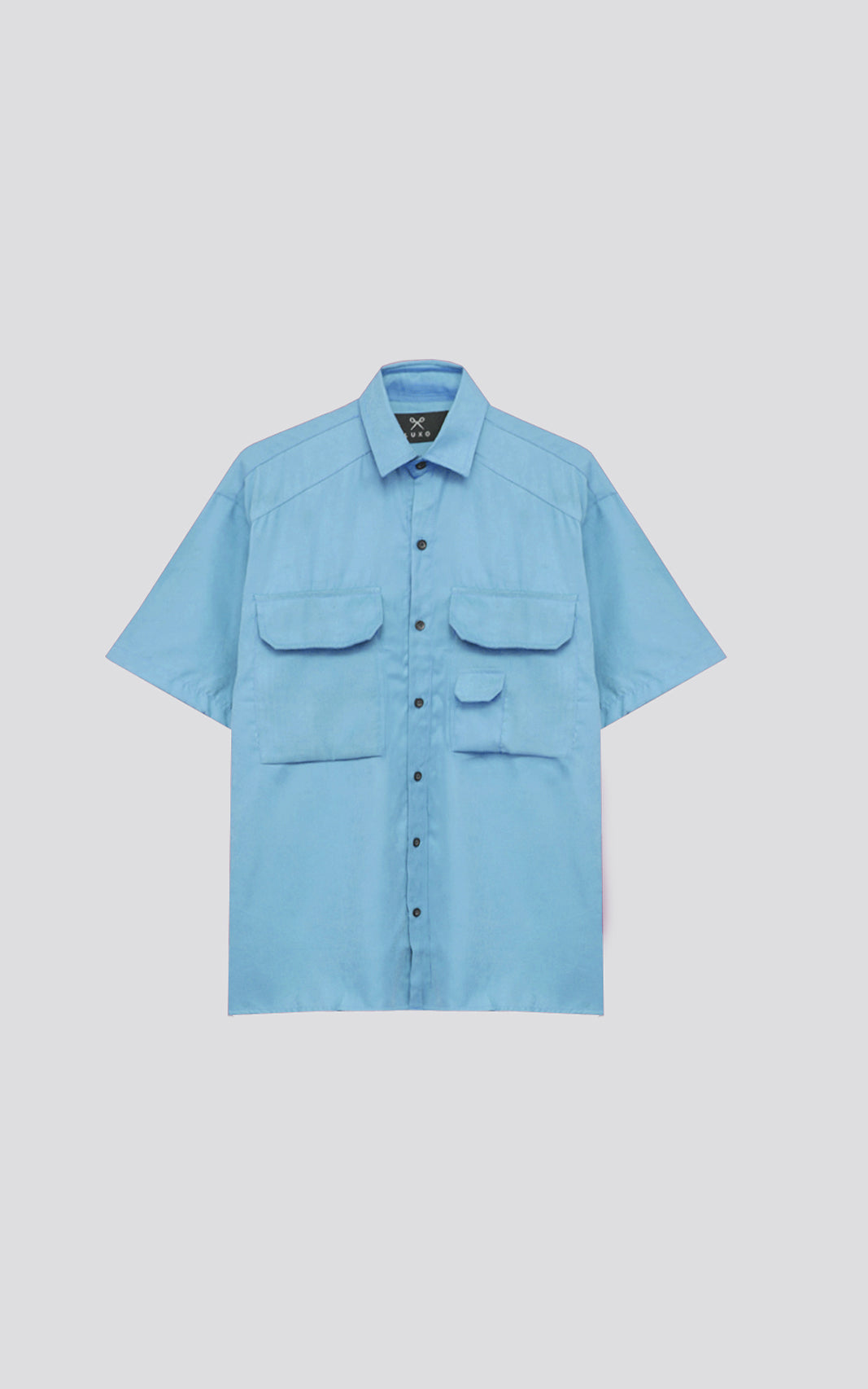 CAMISA CARGO [ CELESTE]