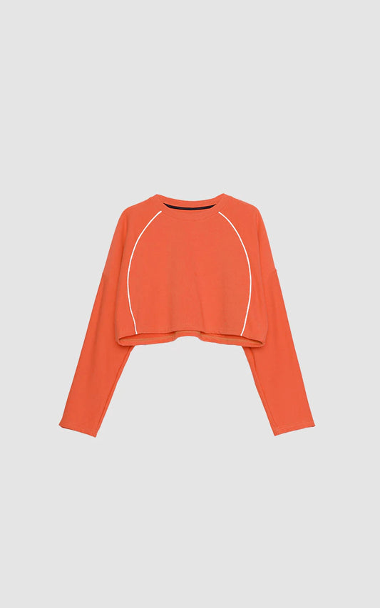 BUZO CROP SPORT [NARANJA]