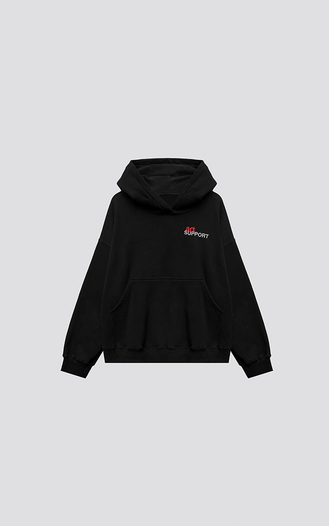 Hoodie Art Support [ Negro ]