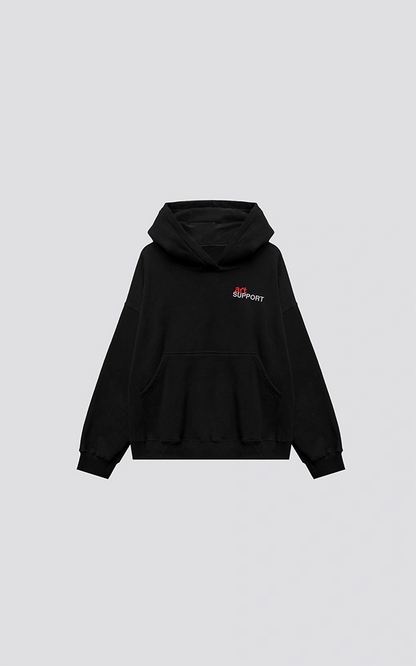 Hoodie Art Support [ Negro ]
