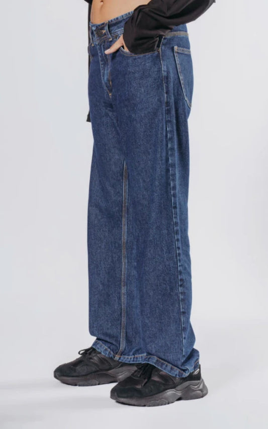 PANTALON WIDE LEG [ DENIM ]