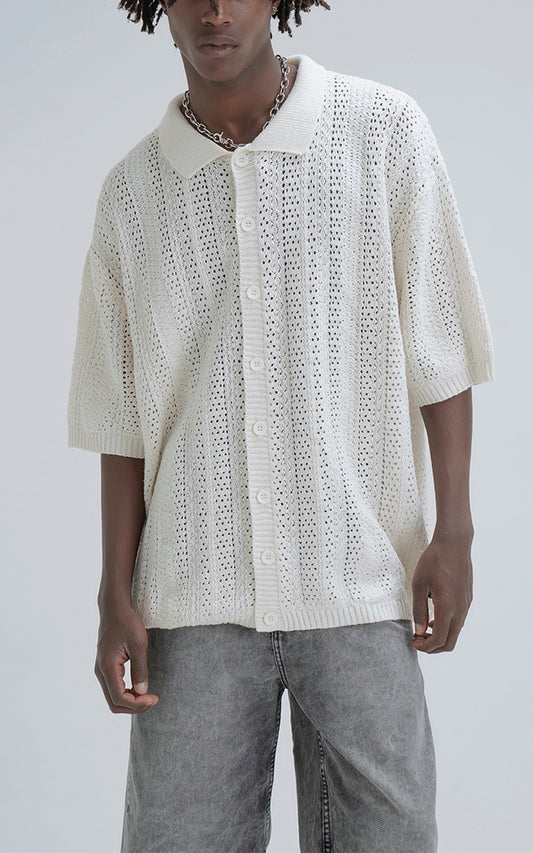 Camisa Tejida Kumo [ Beige ]