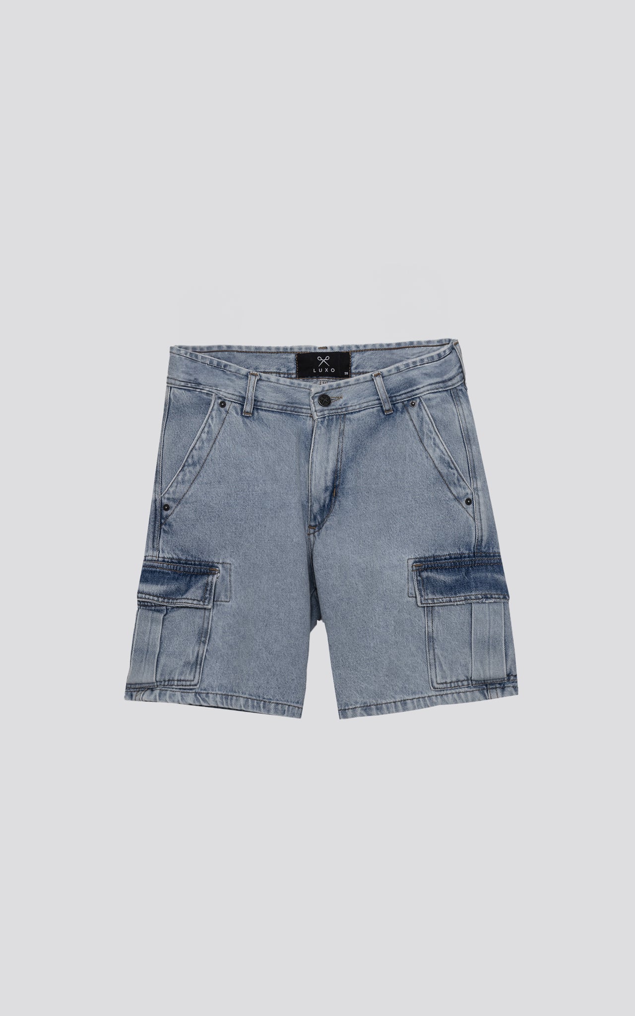 BERMUDA CARGO DENIM [CELESTE]