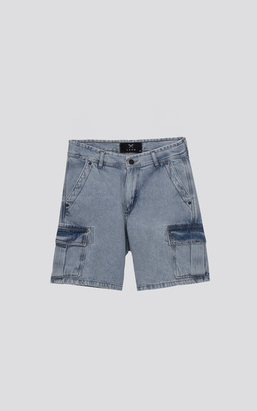 BERMUDA CARGO DENIM [CELESTE]