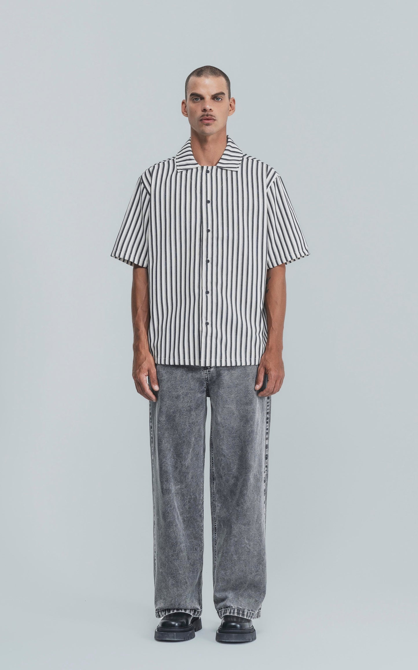 Camisa Hoffman [ Negro-Blanco ]