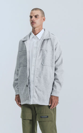 CHAQUETA DE PAÑO ROGEL [ MELANGE ]