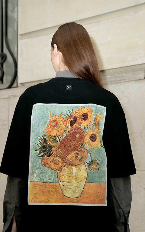 Remera Vincent Van Gogh [ Negro ]