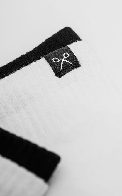 Medias Cuff Pack x 2 [ Blanco - Blanco ]