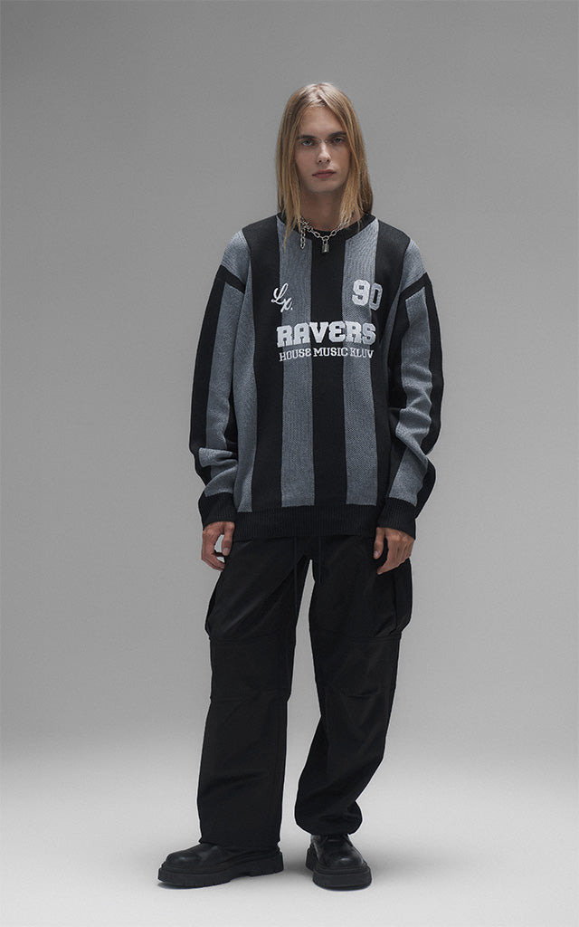 Sweater Ravers Sport 01 [ Negro / Gris ]
