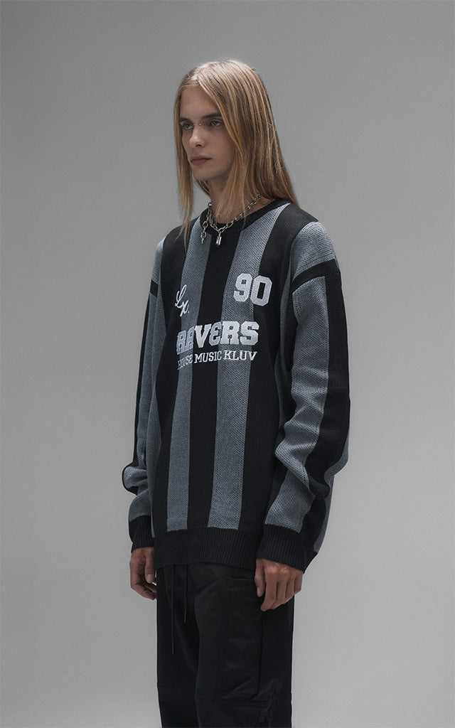Sweater Ravers Sport 01 [ Negro / Gris ]