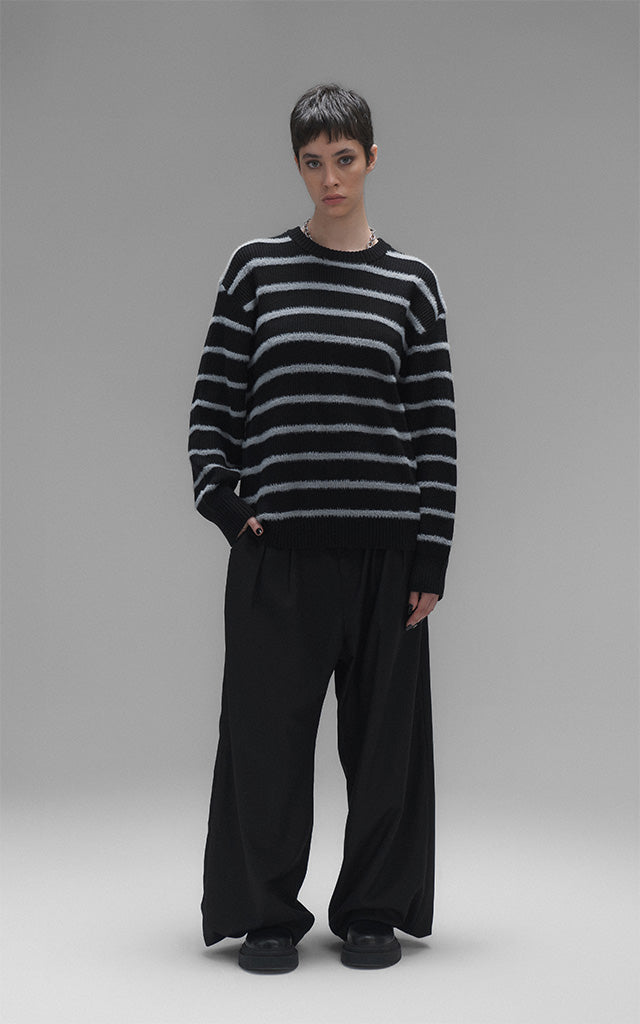 Sweater Rayas Finas [ Negro / Gris ]