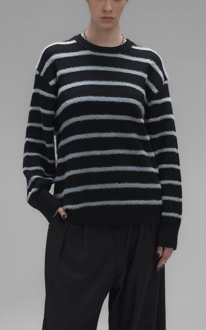 Sweater Rayas Finas [ Negro / Gris ]