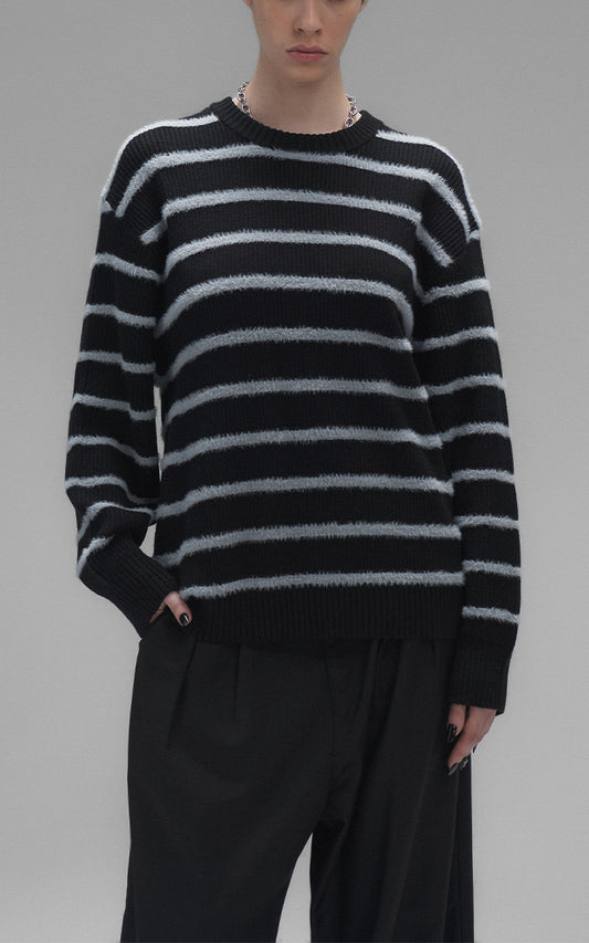 Sweater Rayas Finas [ Negro / Gris ]