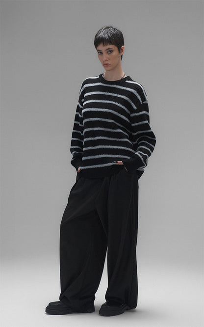 Sweater Rayas Finas [ Negro / Gris ]