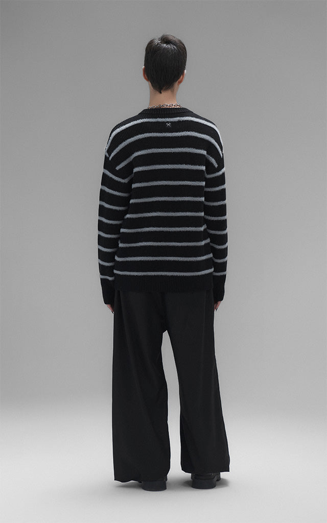 Sweater Rayas Finas [ Negro / Gris ]
