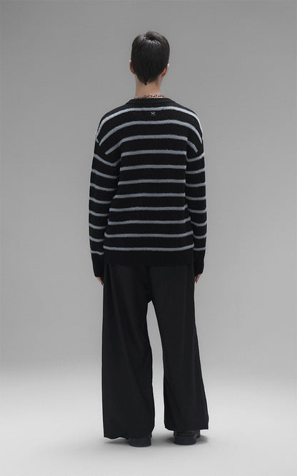 Sweater Rayas Finas [ Negro / Gris ]