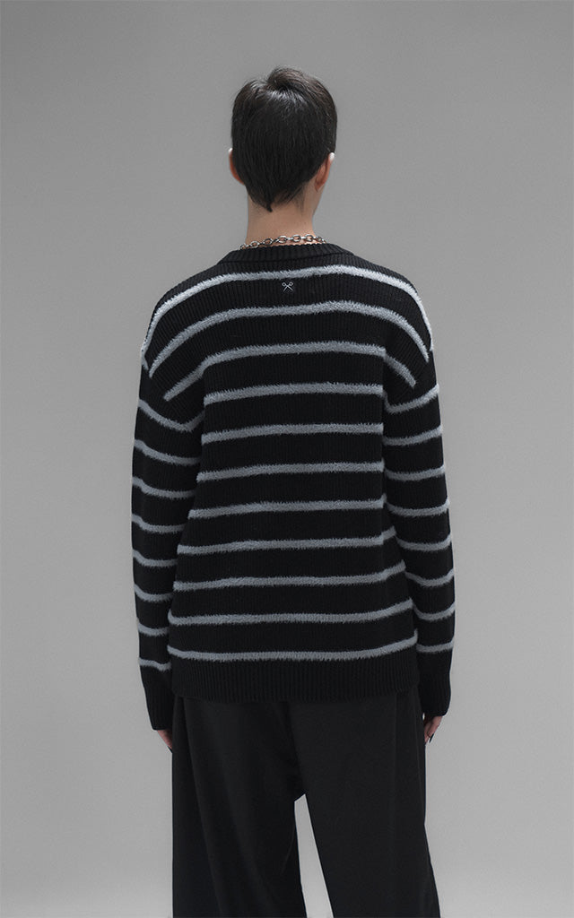 Sweater Rayas Finas [ Negro / Gris ]