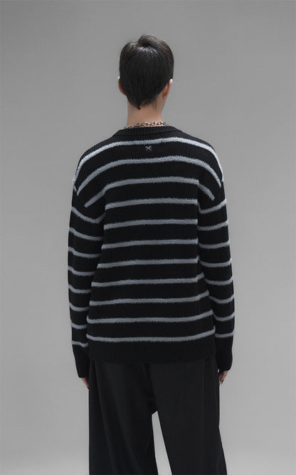 Sweater Rayas Finas [ Negro / Gris ]