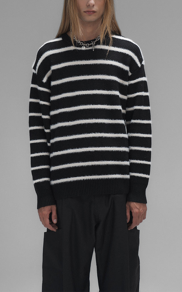 Sweater Rayas Finas [ Blanco / Negro ]