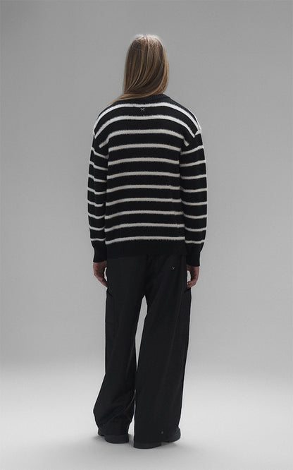 Sweater Rayas Finas [ Blanco / Negro ]