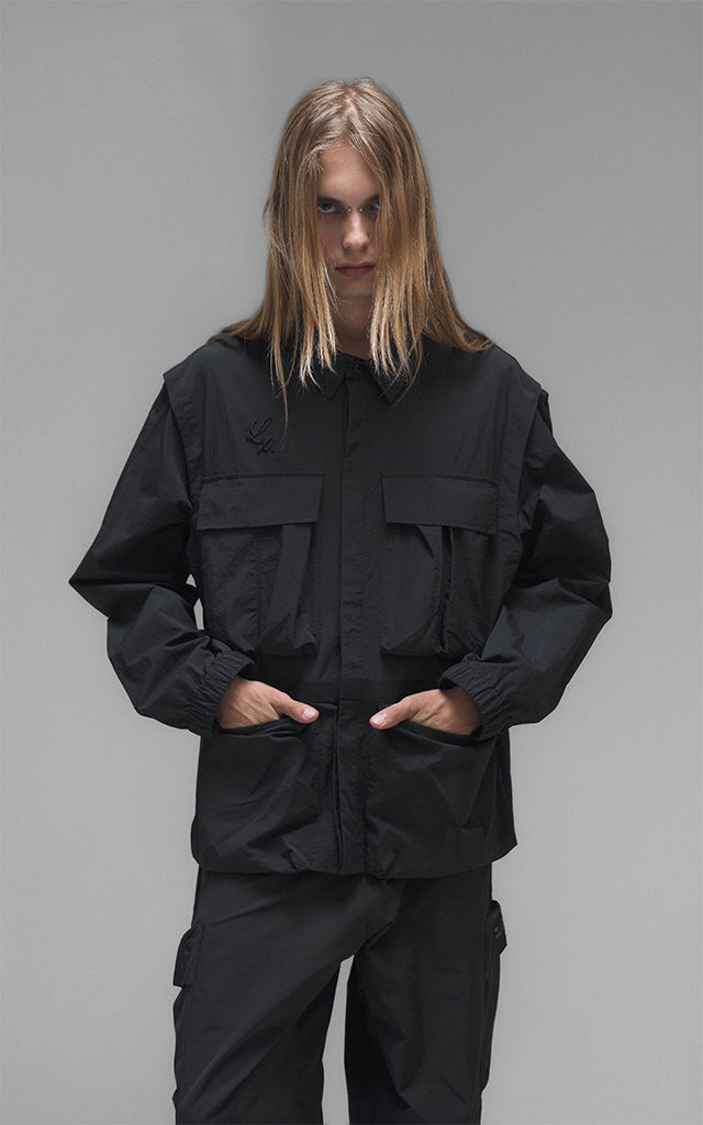 Campera Grid [ Negro ]