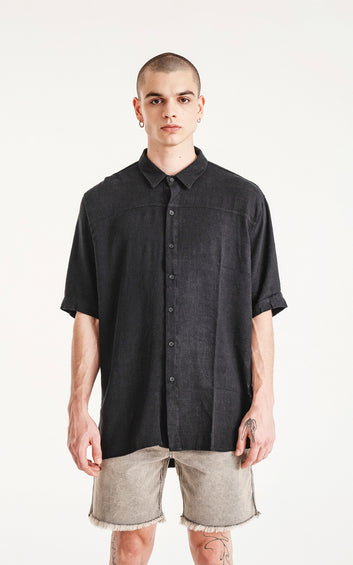 CAMISA LINO NICE [ NEGRO ]