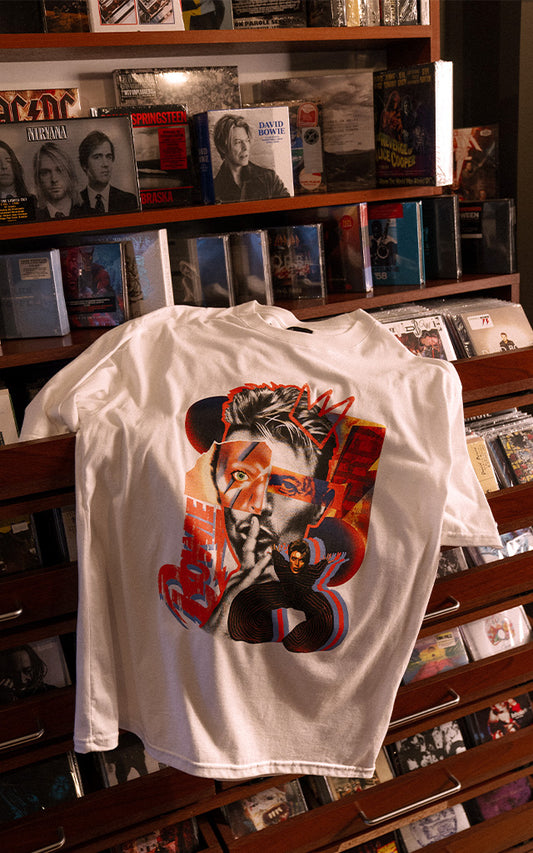 Remera David Bowie [ Blanco ]