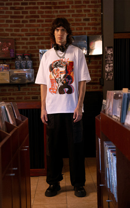 Remera David Bowie [ Blanco ]