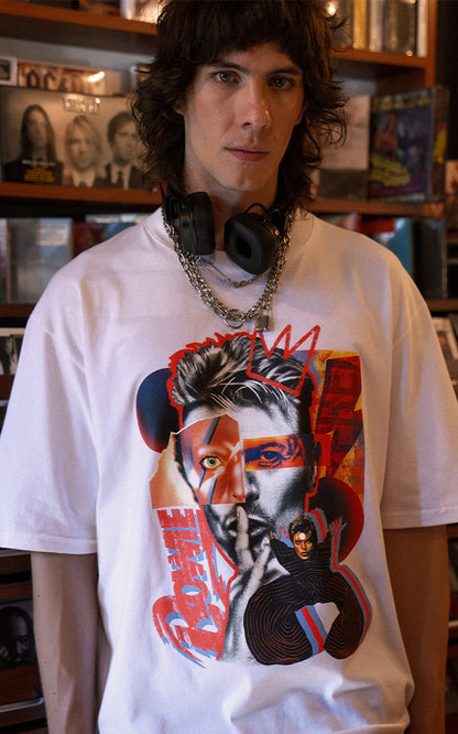 Remera David Bowie [ Blanco ]