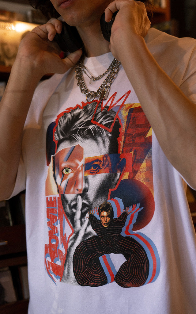 Remera David Bowie [ Blanco ]