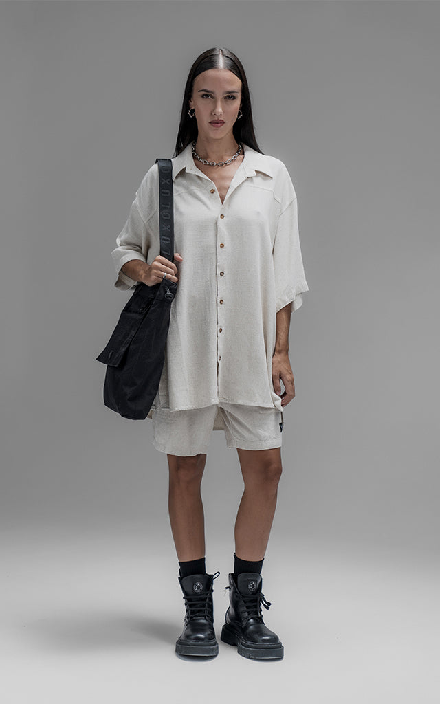 Camisa Lino Nice [ Off White ]