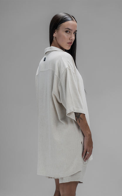 Camisa Lino Nice [ Off White ]