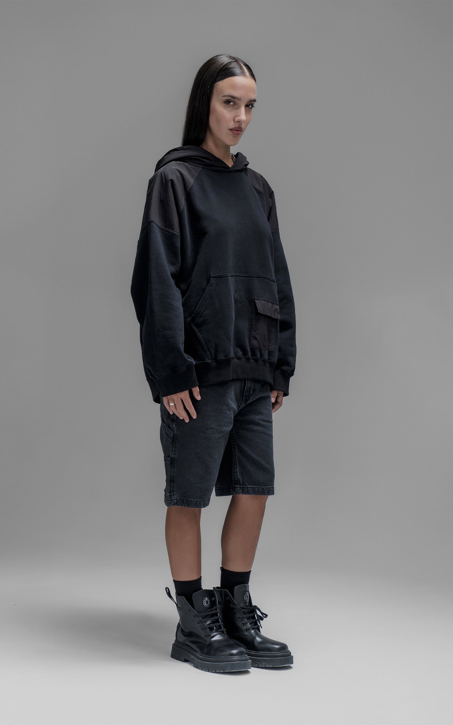 Hoodie Distopic [ Negro ]