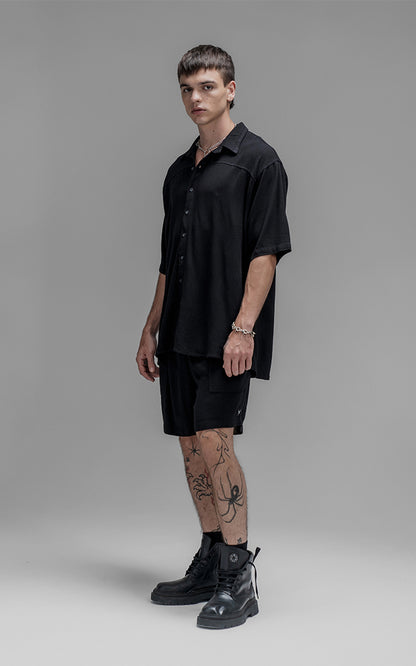 Camisa Lino Nice [ Negro ]
