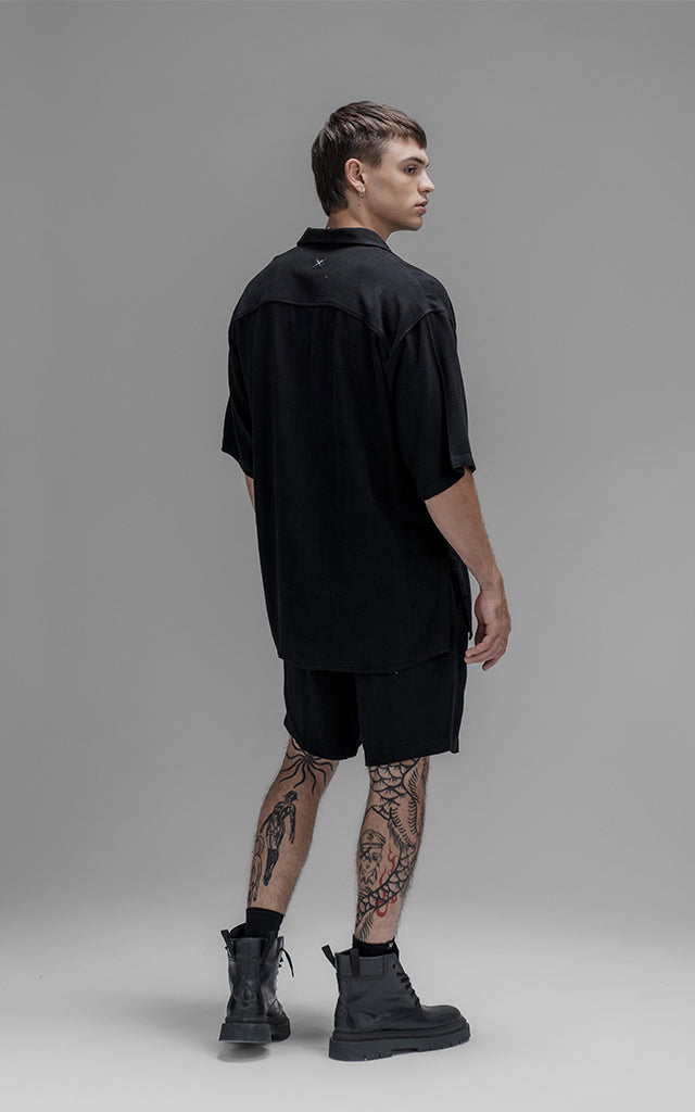 Camisa Lino Nice [ Negro ]