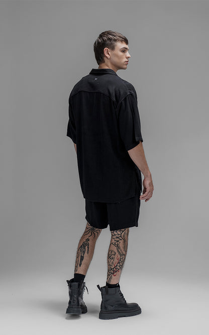 Camisa Lino Nice [ Negro ]