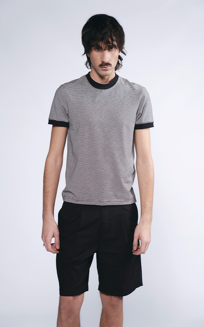 Remera Daily Tee [ Rayado Negro ]