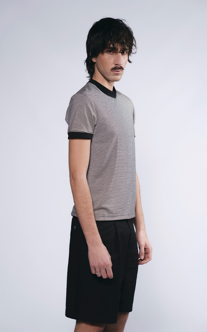 Remera Daily Tee [ Rayado Negro ]
