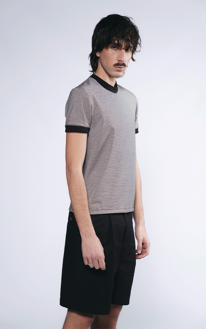 Remera Daily Tee [ Rayado Negro ]