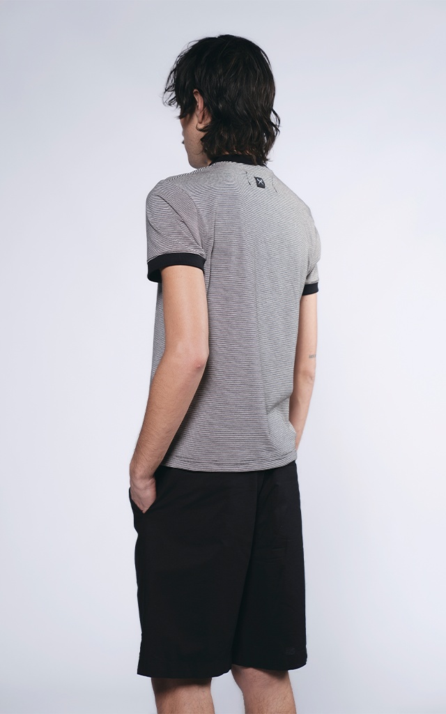 Remera Daily Tee [ Rayado Negro ]