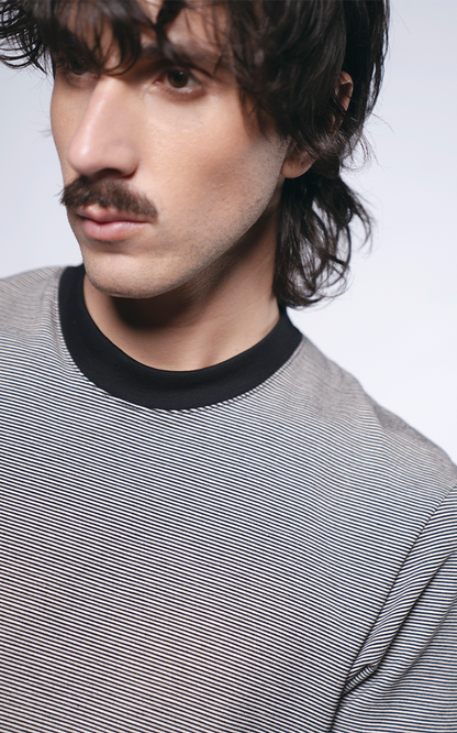 Remera Daily Tee [ Rayado Negro ]