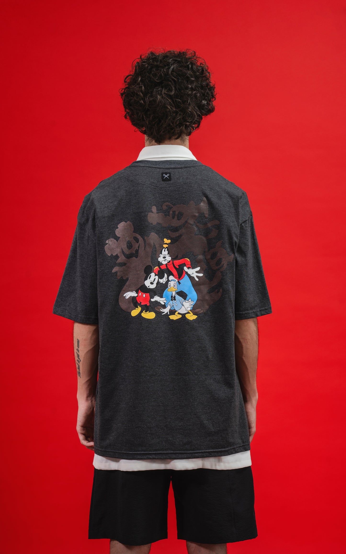 Remera Disney Shadow [ Melange Oscuro ]